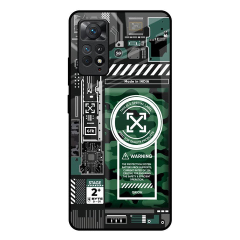 Green Camo Circuit Glossy Case for Redmi Note 11 Pro Plus 5G
