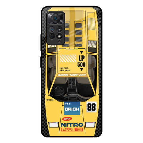 Yellow Racing Car Glossy Case for Redmi Note 11 Pro Plus 5G