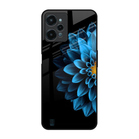 Half Blue Flower Glossy Case for Realme C31