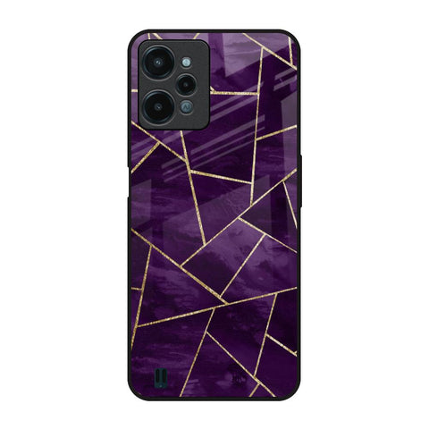 Geometric Purple Glossy Case For Realme C31