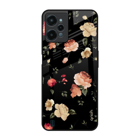 Black Spring Floral Glossy Case for Realme C31