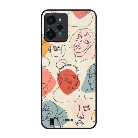 Abstract Faces Glossy Case for Realme C31