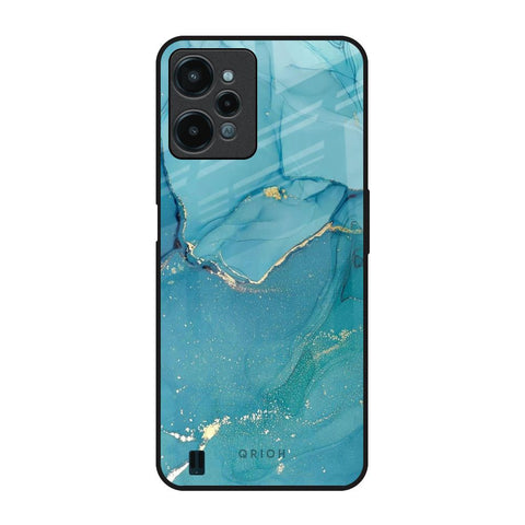 Blue Golden Glitter Glossy Case for Realme C31