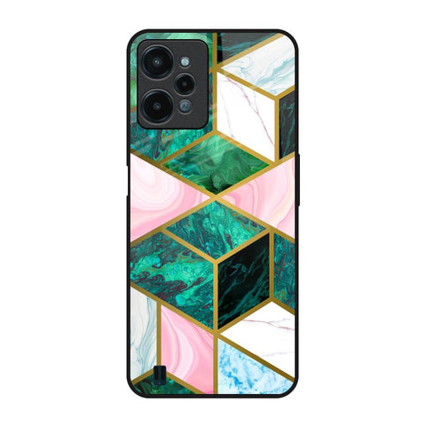 Seamless Green Marble Glossy Case for Realme C31