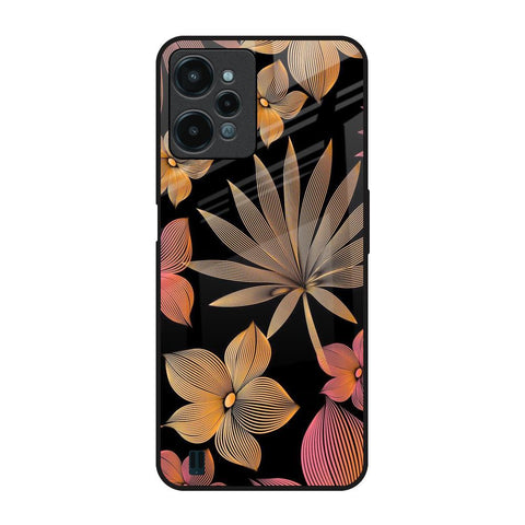Lines Pattern Flowers Glossy Case for Realme C31