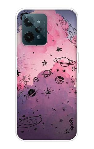 Space Doodles Art Soft Cover For Realme C31