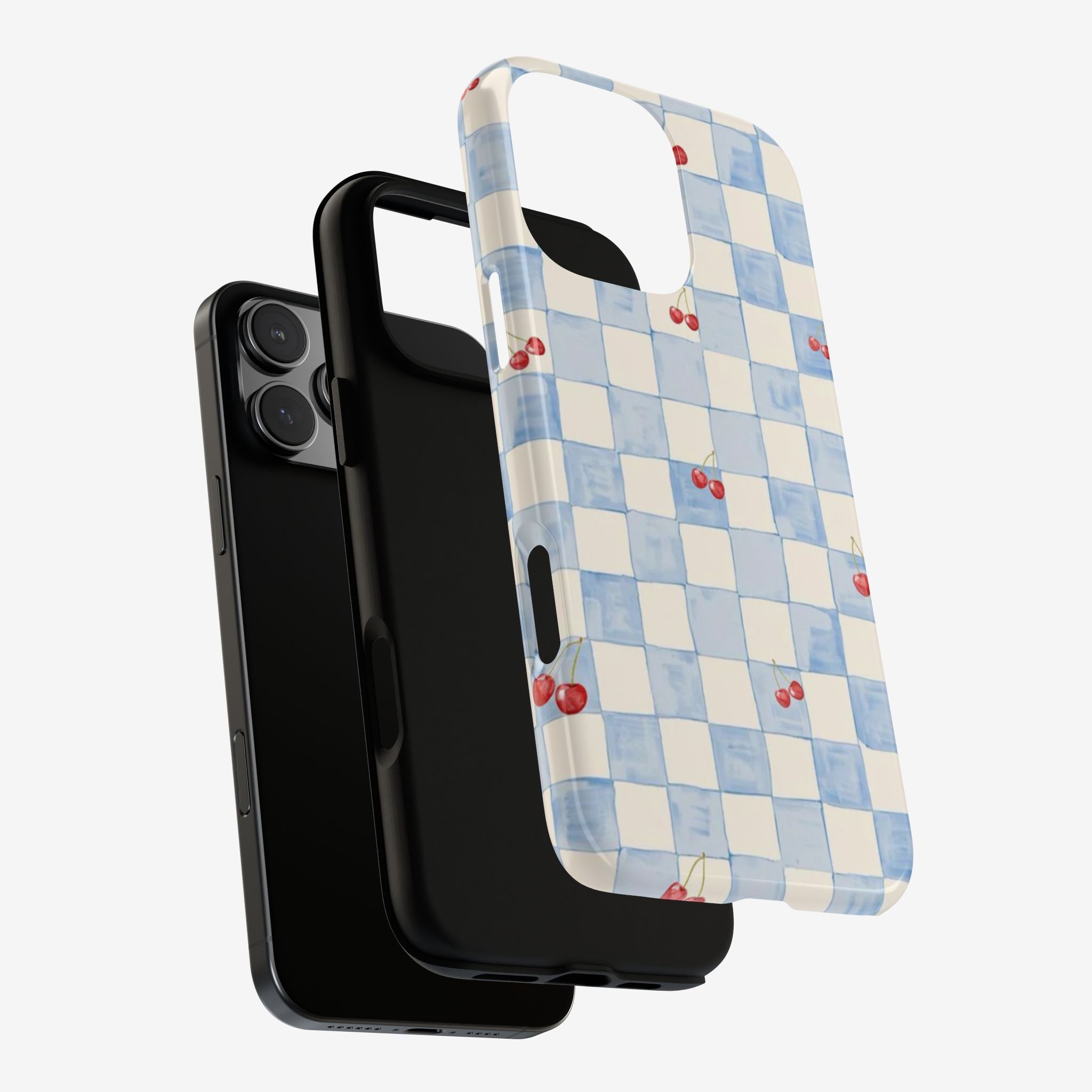 Cherry Check Tough Case  Available For All iPhone Models