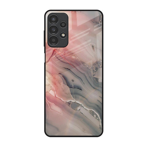 Pink And Grey Marble Glossy Case For Samsung Galaxy A13