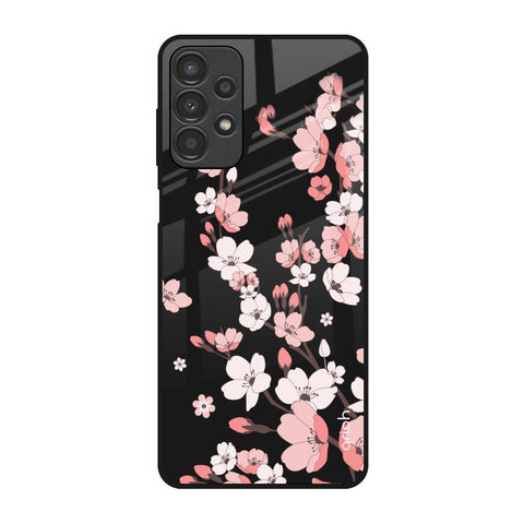 Black Cherry Blossom Glossy Case for Samsung Galaxy A13