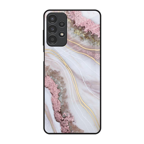 Pink & Gold Gllitter Marble Glossy Case for Samsung Galaxy A13