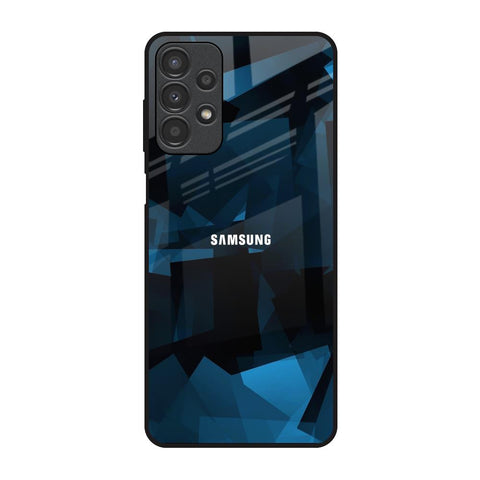 Polygonal Blue Box Glossy Case For Samsung Galaxy A13