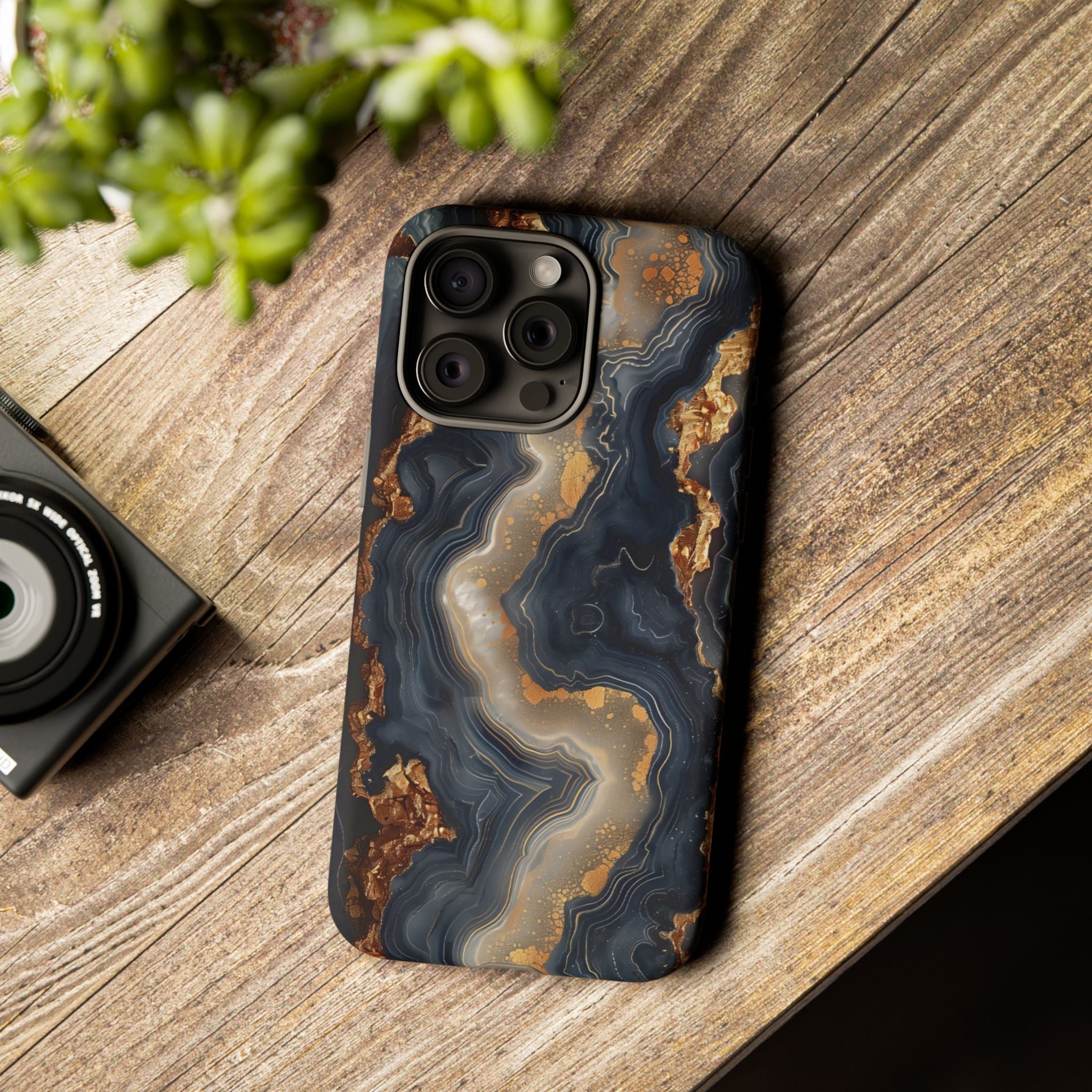 Midnight Agate Premium Tough Shining Phone Case (Double Layer) Available For All iPhone Models