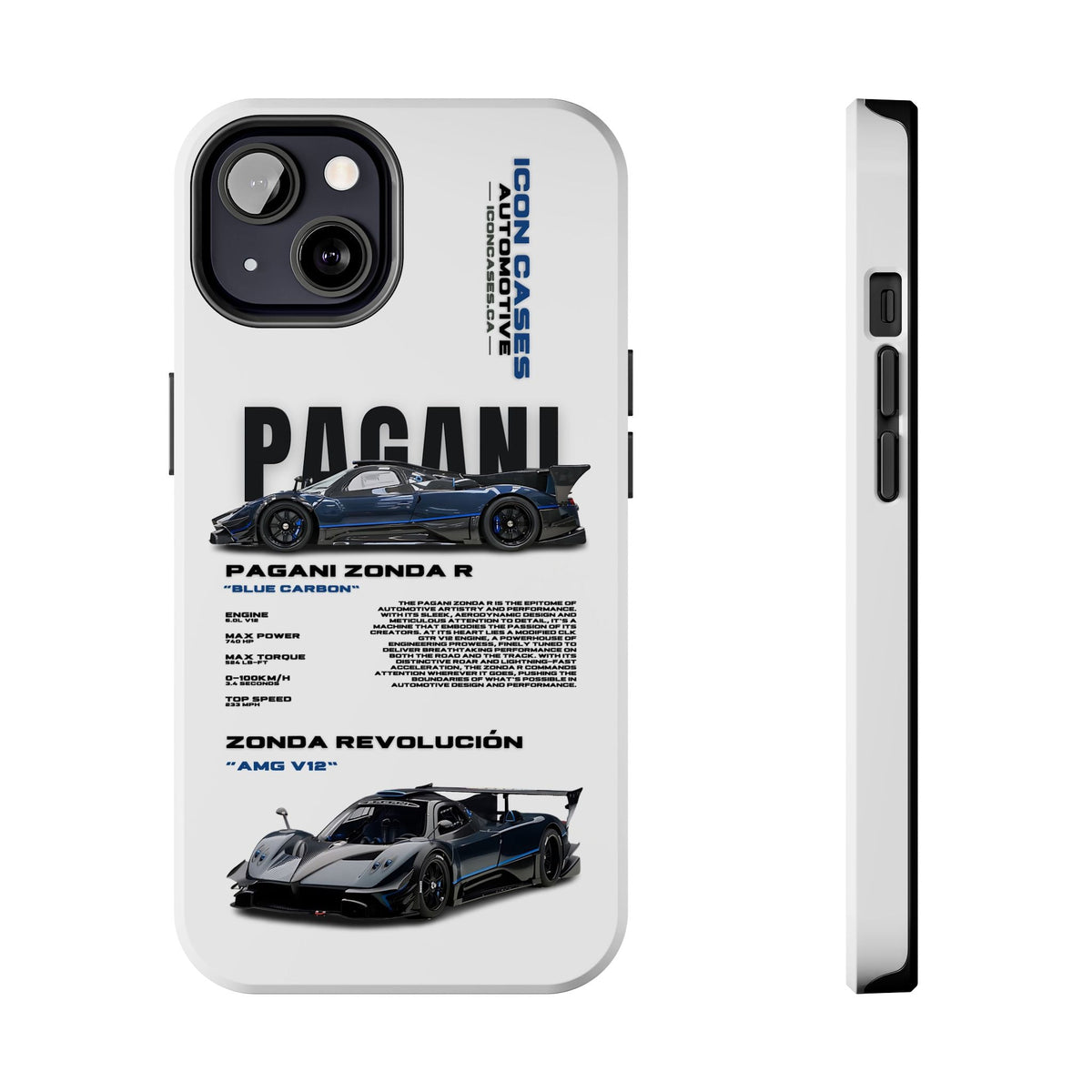 Pagani Zonda R White Premium Tough Shining Phone Case (Double Layer) Available For All iPhone Models