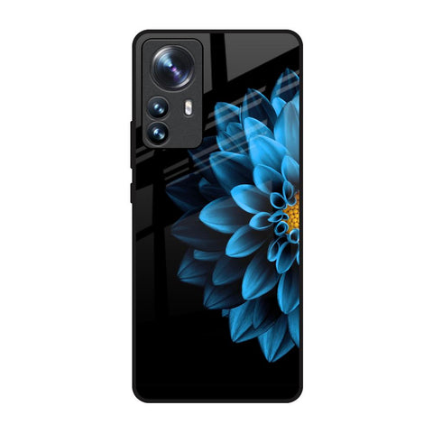 Half Blue Flower Glossy Case for Mi 12 Pro 5G