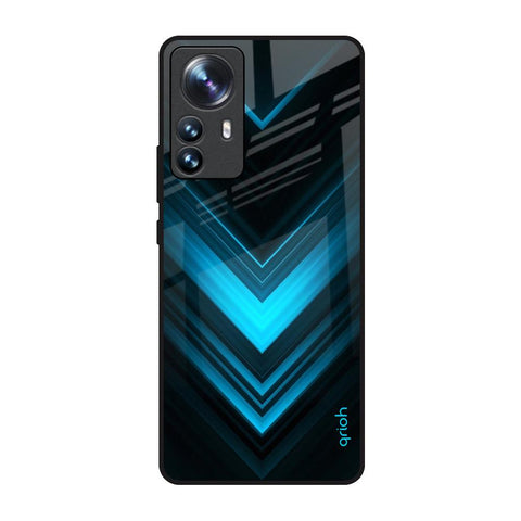 Vertical Blue Arrow Glossy Case For Mi 12 Pro 5G