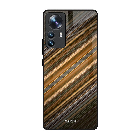 Diagonal Slash Pattern Glossy Case for Mi 12 Pro 5G