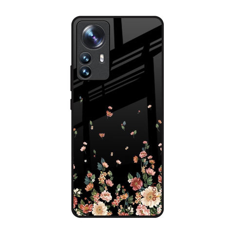 Floating Floral Print Glossy Case for Mi 12 Pro 5G