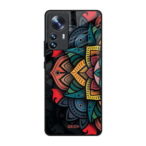 Retro Gorgeous Flower Glossy Case for Mi 12 Pro 5G