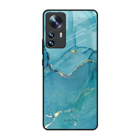 Blue Golden Glitter Glossy Case for Mi 12 Pro 5G