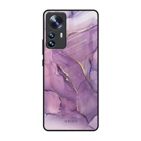 Purple Gold Marble Glossy Case for Mi 12 Pro 5G