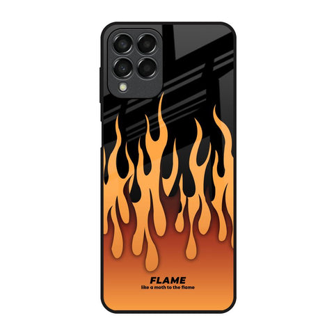 Fire Flame Glossy Case for Samsung Galaxy M53 5G