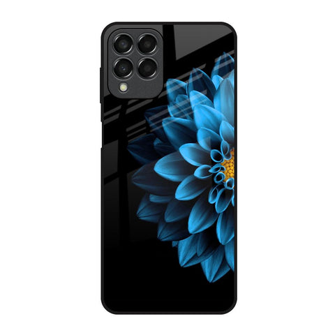 Half Blue Flower Glossy Case for Samsung Galaxy M53 5G