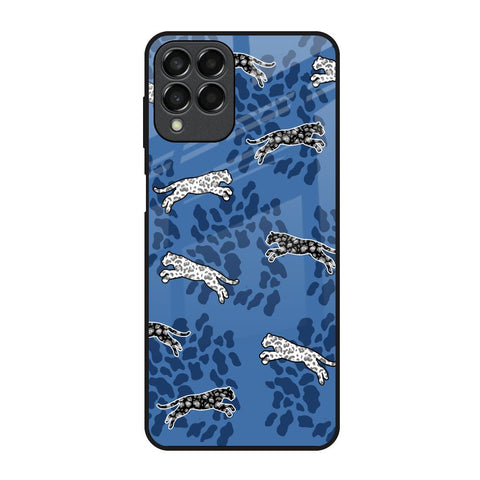 Blue Cheetah Glossy Case for Samsung Galaxy M53 5G