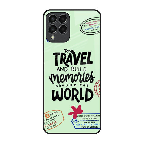 Travel Stamps Glossy Case for Samsung Galaxy M53 5G