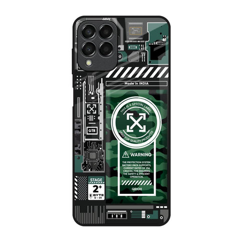 Green Camo Circuit Glossy Case for Samsung Galaxy M53 5G