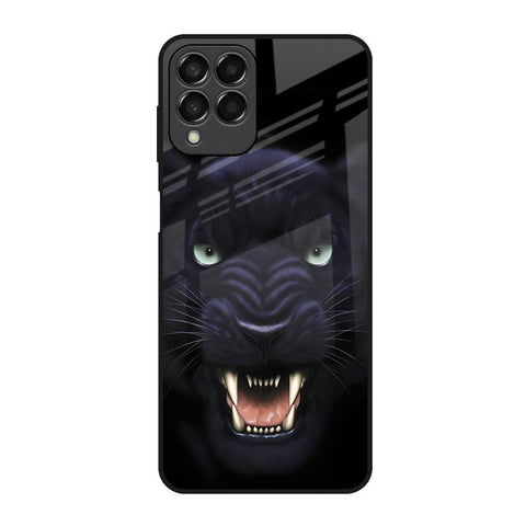 Angry Black Leopard Glossy Case for Samsung Galaxy M53 5G