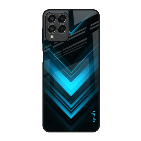 Vertical Blue Arrow Glossy Case For Samsung Galaxy M53 5G