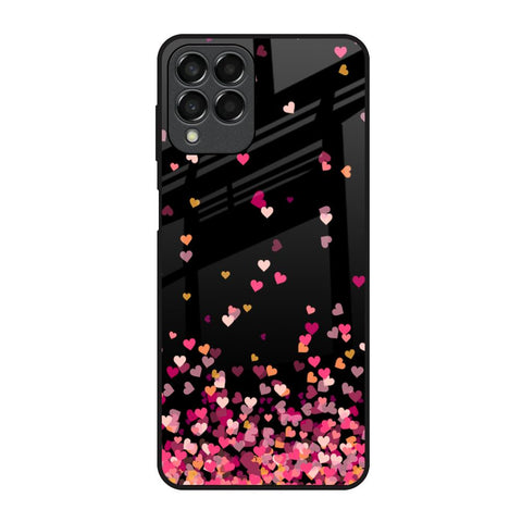 Heart Rain Fall Glossy Case For Samsung Galaxy M53 5G