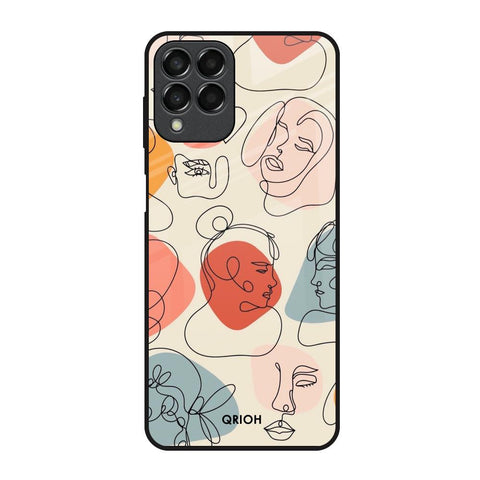 Abstract Faces Glossy Case for Samsung Galaxy M53 5G