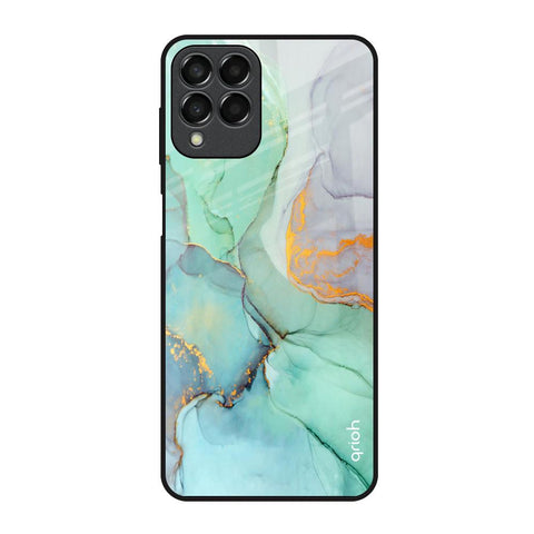 Green Marble Glossy Case for Samsung Galaxy M53 5G