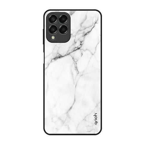 Modern White Marble Glossy Case for Samsung Galaxy M53 5G