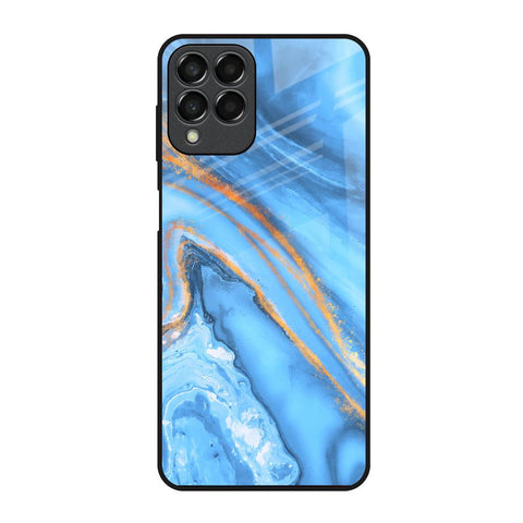 Vibrant Blue Marble Glossy Case for Samsung Galaxy M53 5G
