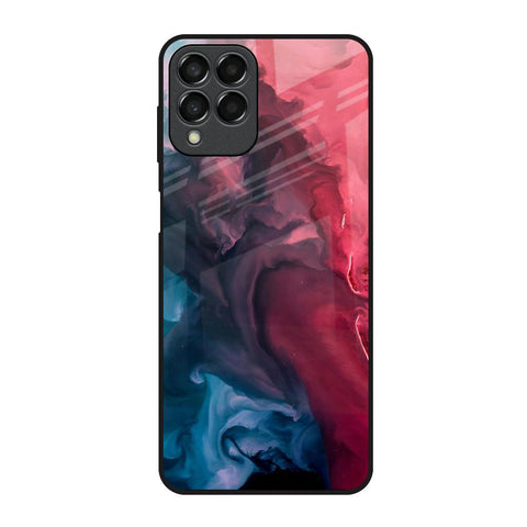 Blue & Red Smoke Glossy Case for Samsung Galaxy M53 5G