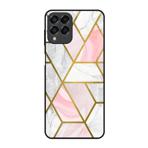 Geometrical Marble Glossy Case for Samsung Galaxy M53 5G