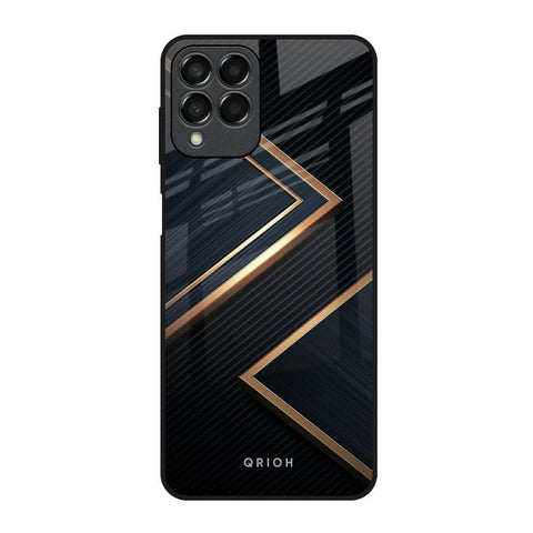 Sleek Golden & Navy Glossy Case for Samsung Galaxy M53 5G