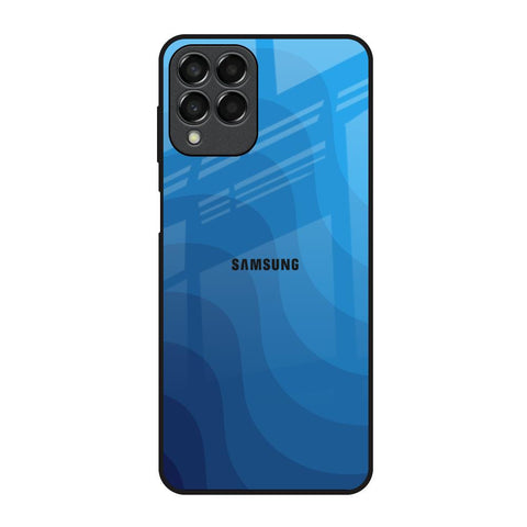 Blue Wave Abstract Glossy Case for Samsung Galaxy M53 5G