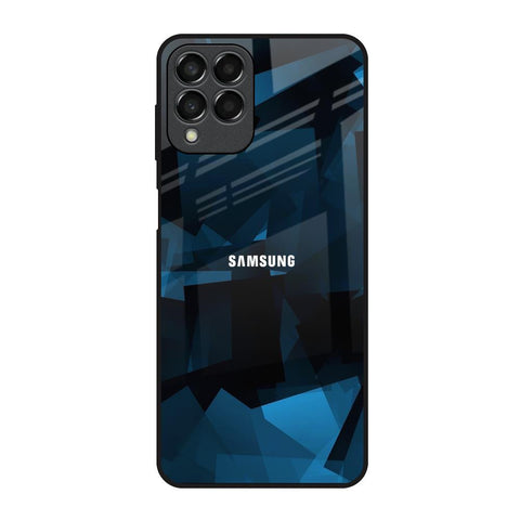 Polygonal Blue Box Glossy Case For Samsung Galaxy M53 5G