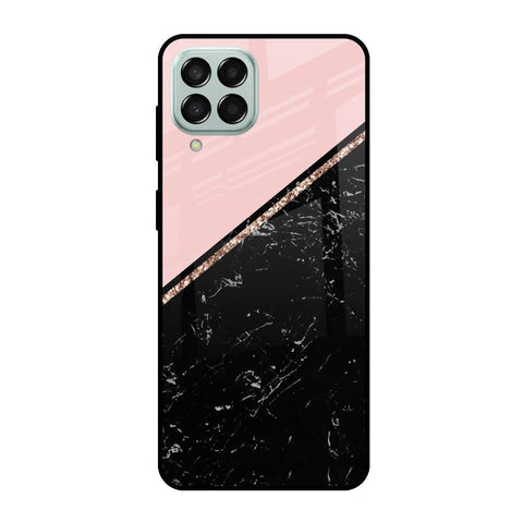 Marble Texture Pink Glossy Case For Samsung Galaxy M53 5G
