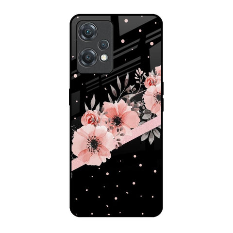 Floral Black Band Glossy Case For OnePlus Nord CE 2 Lite 5G