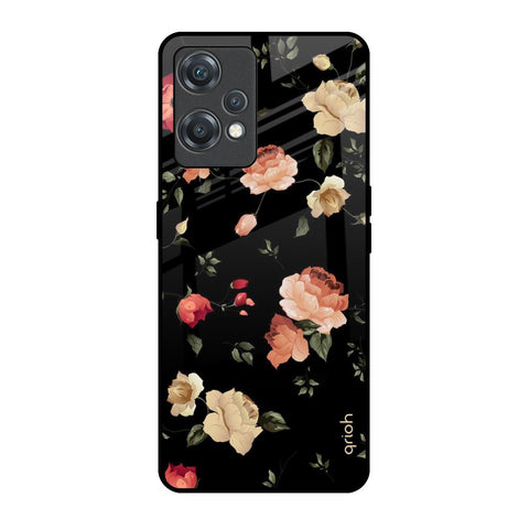 Black Spring Floral Glossy Case for OnePlus Nord CE 2 Lite 5G