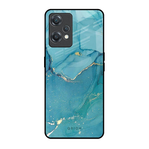 Blue Golden Glitter Glossy Case for OnePlus Nord CE 2 Lite 5G