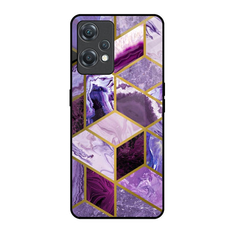 Purple Rhombus Marble Glossy Case for OnePlus Nord CE 2 Lite 5G