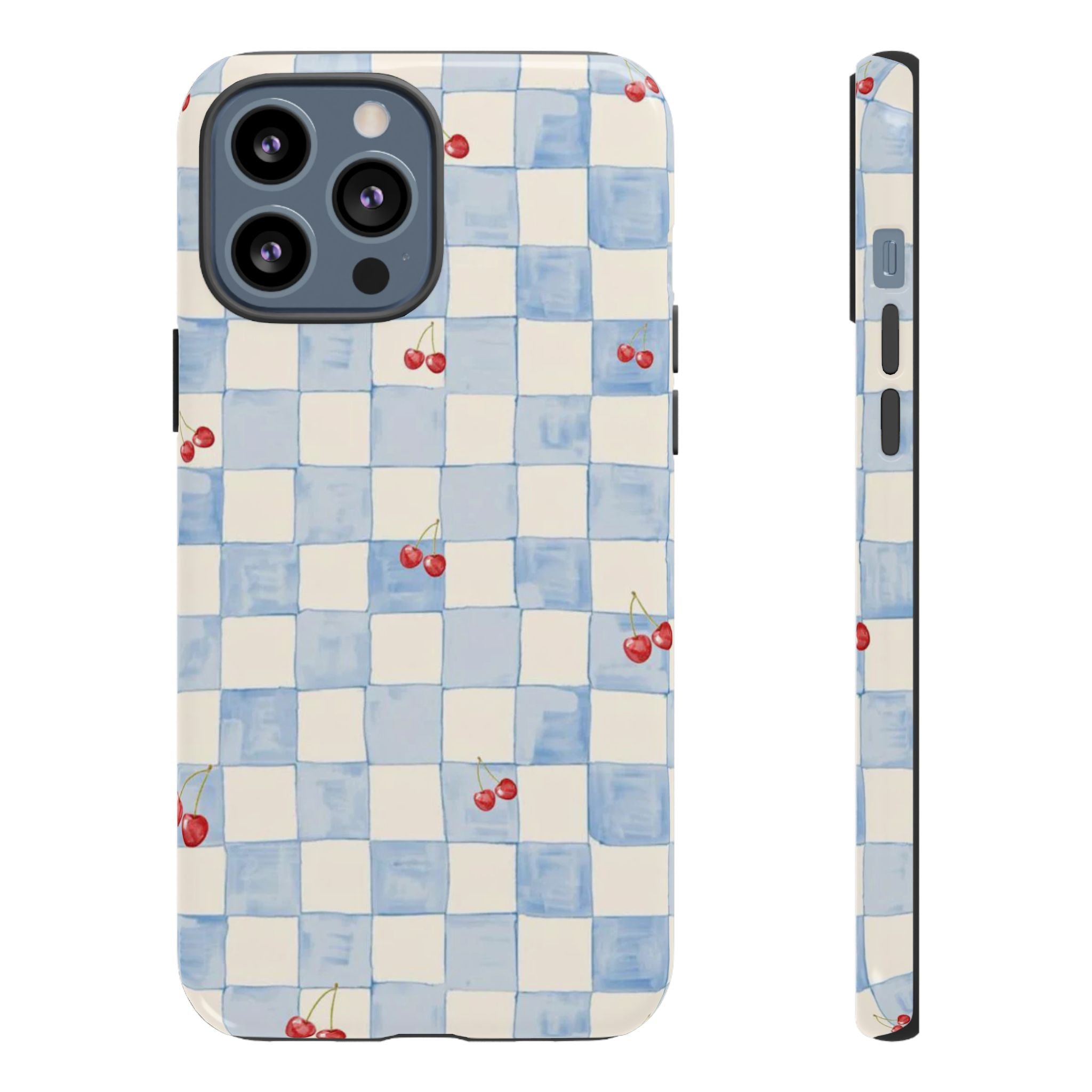 Cherry Check Tough Case  Available For All iPhone Models