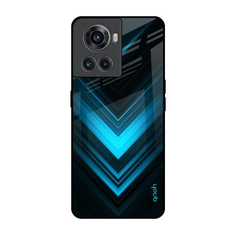 Vertical Blue Arrow Glossy Case For OnePlus 10R 5G