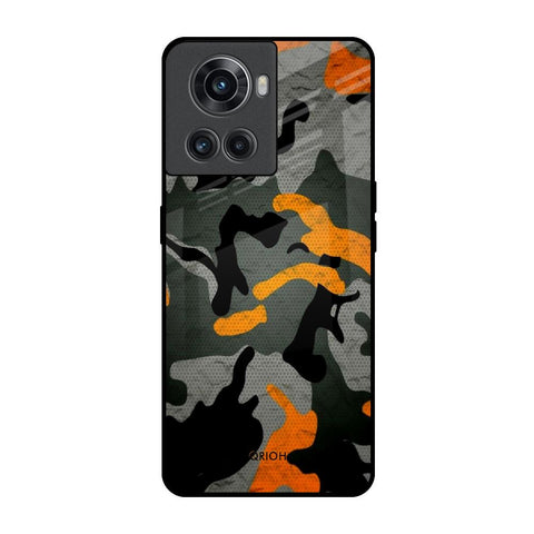 Camouflage Orange Glossy Case For OnePlus 10R 5G