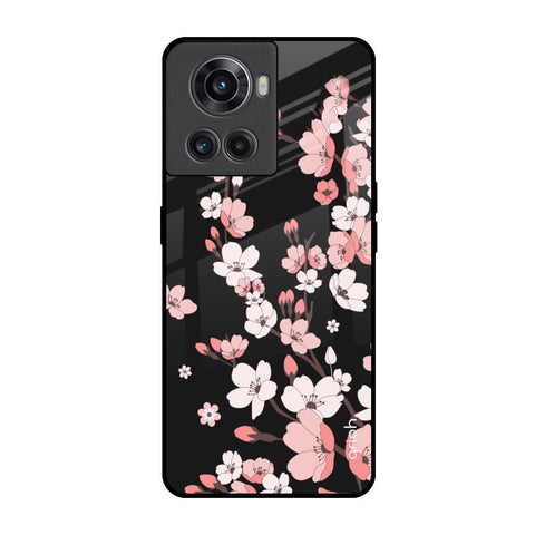 Black Cherry Blossom Glossy Case for OnePlus 10R 5G
